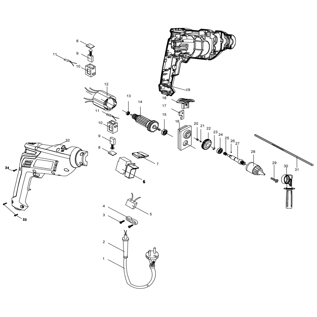 Дрели ударные ДУ-900