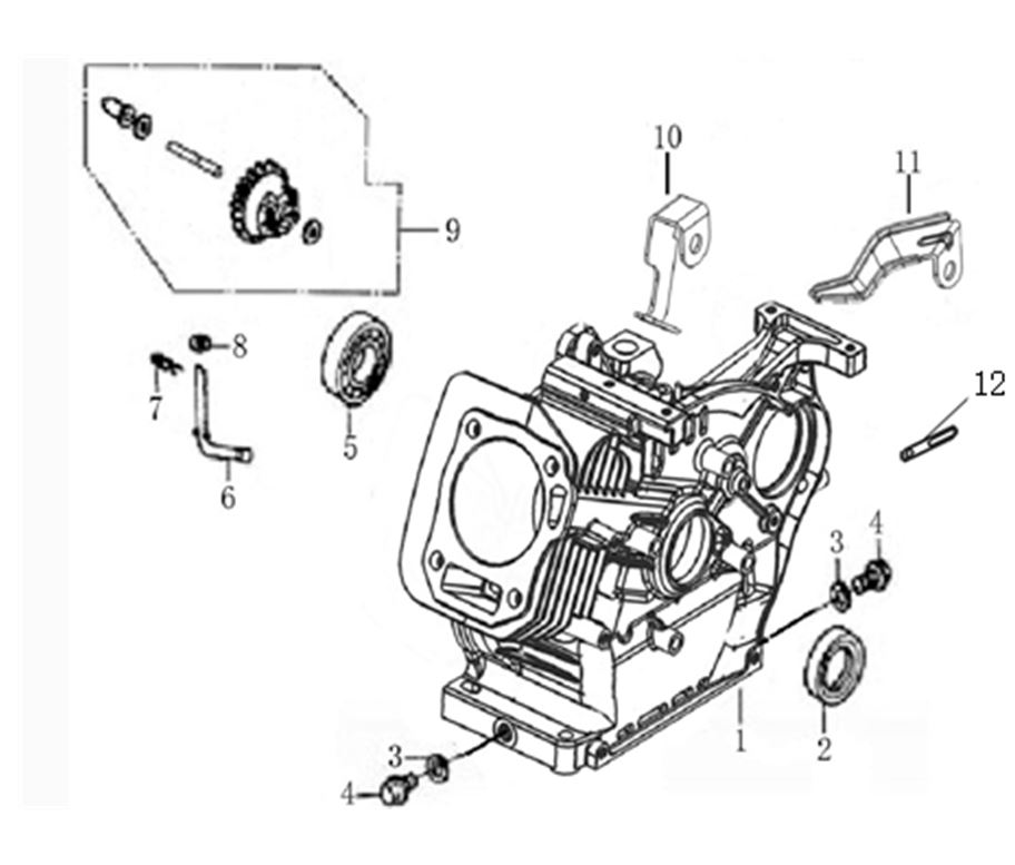 ЗАПЧАСТИ ДЛЯ ДВИГАТЕЛЯ LC170FDS (КАРТЕР)