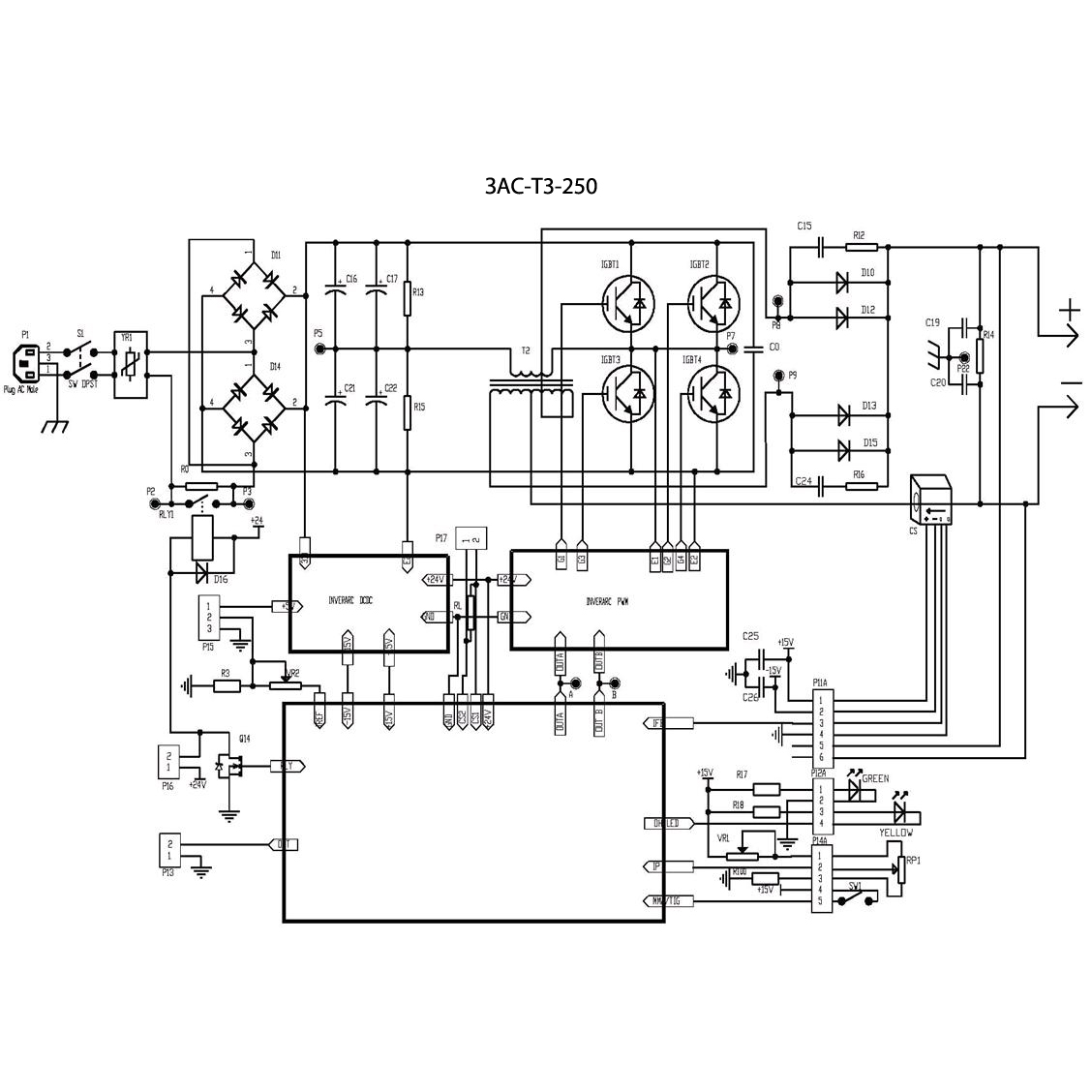 Сварочный инвертор, ММА ЗАС-Т3-250